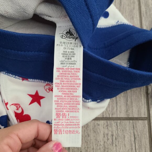 Disney Mickey Mouse Stars Lounge Shorts Red White Blue Patriotic Women's L NEW - Picture 11 of 12